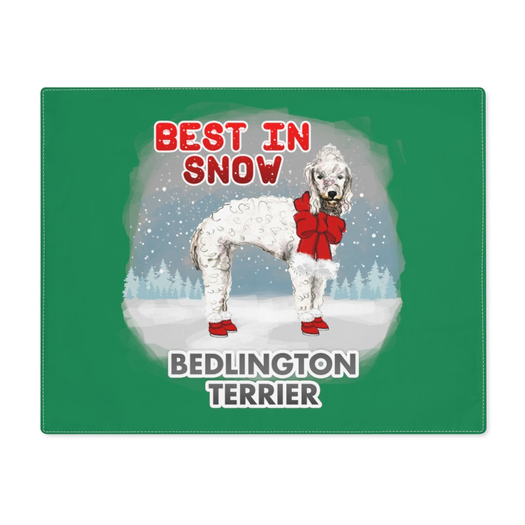 Bedlington Terrier Best In Snow Placemat