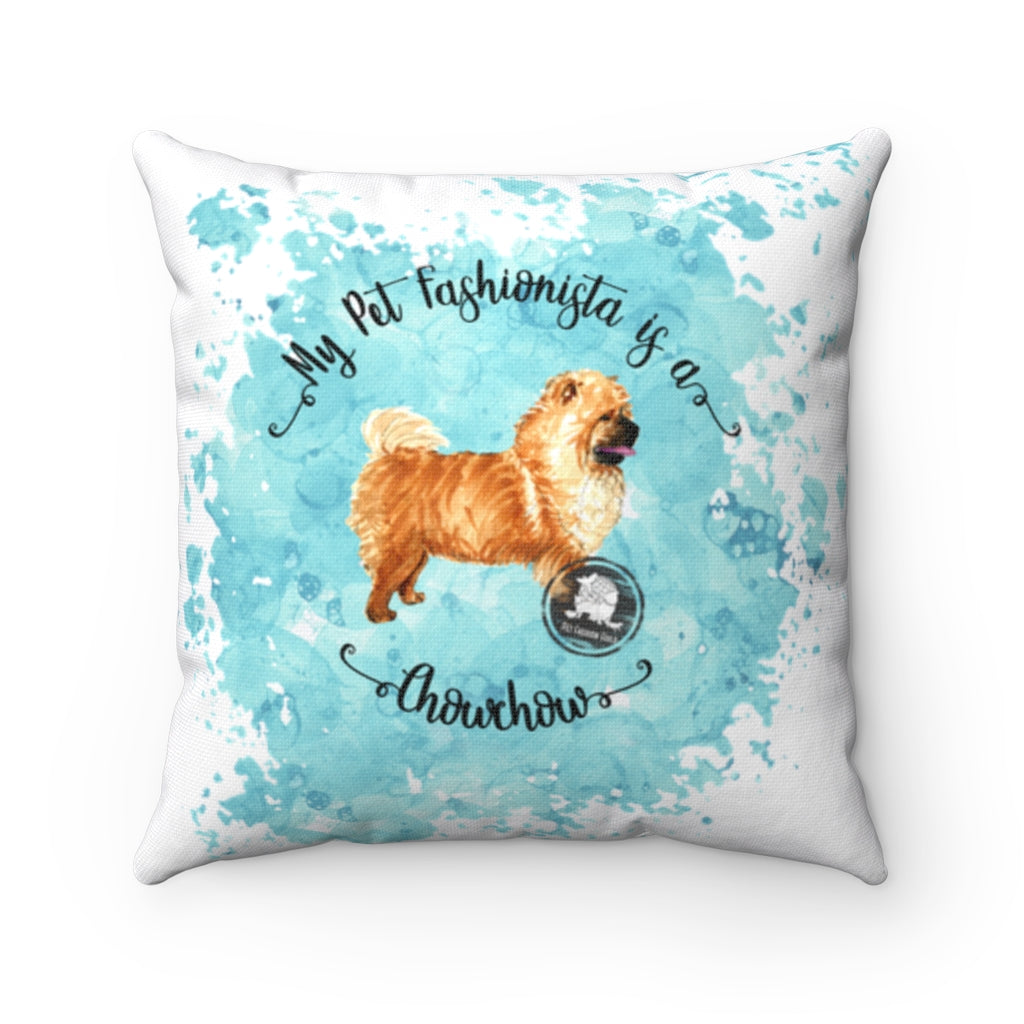 Chow Chow Pet Fashionista Square Pillow