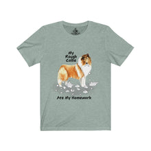 Load image into Gallery viewer, My Collie Rough Ate My Homework Unisex Jersey Short Sleeve Tee