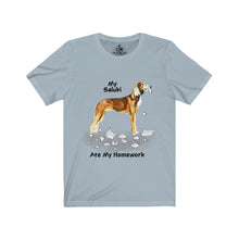 Load image into Gallery viewer, My Saluki Ate My Homework Unisex Jersey Short Sleeve Tee