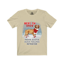 Load image into Gallery viewer, Nova Scotia Duck Tolling Retriever Best In Snow Unisex Jersey Short Sleeve Tee