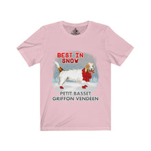 Load image into Gallery viewer, Petit Basset Griffon Vendeen Best In Snow Unisex Jersey Short Sleeve Tee