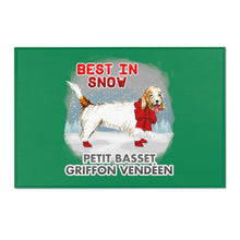 Load image into Gallery viewer, Petit Basset Griffon Vendeen Best In Snow Area Rug