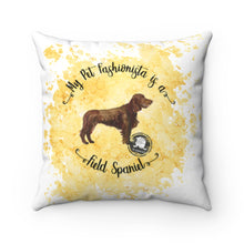 Load image into Gallery viewer, Field Spaniel Pet Fashionista Square Pillow