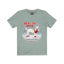 Load image into Gallery viewer, Miniature Poodle Best In Snow Unisex Jersey Short Sleeve Tee