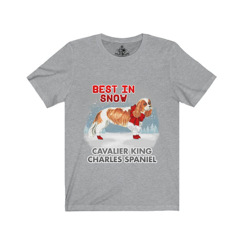Cavalier King Charles Spaniel Best In Snow Unisex Jersey Short Sleeve Tee