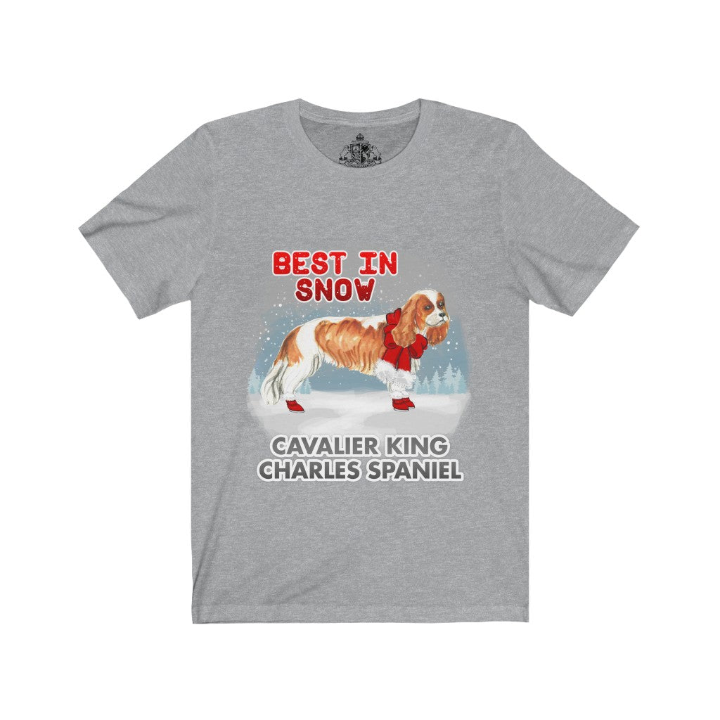 Cavalier King Charles Spaniel Best In Snow Unisex Jersey Short Sleeve Tee
