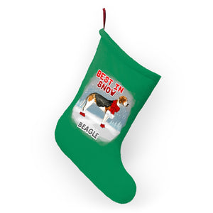 Beagle Best In Snow Christmas Stockings