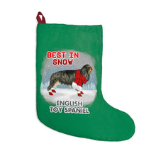 Load image into Gallery viewer, English Toy Spaniel Best In Snow Christmas Stockings