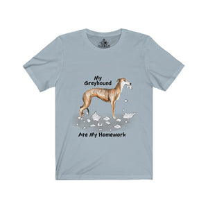 My Greyhound Ate My Homework Unisex Jersey Short Sleeve Tee