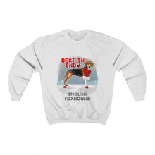 Load image into Gallery viewer, English Foxhound Best In Snow Heavy Blend™ Crewneck Sweatshirt