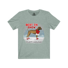 Load image into Gallery viewer, Plott Hound Best In Snow Unisex Jersey Short Sleeve Tee