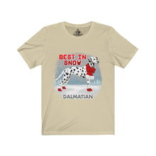 Load image into Gallery viewer, Dalmation Best In Snow Unisex Jersey Short Sleeve Tee