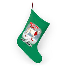 Load image into Gallery viewer, Irish Wolfhound Best In Snow Christmas Stockings