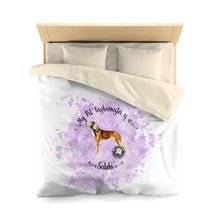 Load image into Gallery viewer, Saluki Pet Fashionista Duvet Cover