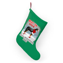 Load image into Gallery viewer, Swiss Mountain Dog Best In Snow Christmas Stockings