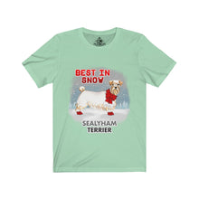 Load image into Gallery viewer, Sealyham Terrier Best In Snow Unisex Jersey Short Sleeve Tee