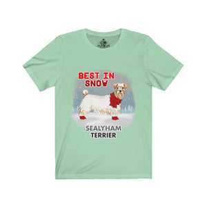 Sealyham Terrier Best In Snow Unisex Jersey Short Sleeve Tee
