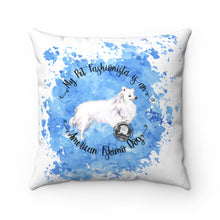 Load image into Gallery viewer, American Eskimo Dog Pet Fashionista Square Pillow