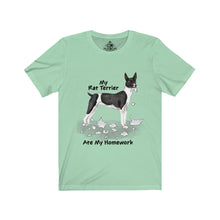 Load image into Gallery viewer, My Rat Terrier Ate My Homework Unisex Jersey Short Sleeve Tee