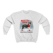 Load image into Gallery viewer, Boston Terrier Best In Snow Heavy Blend™ Crewneck Sweatshirt