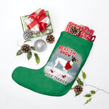 Load image into Gallery viewer, Fox Terrier Best In Snow Christmas Stockings