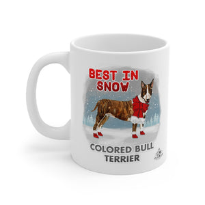 Colored Bull Terrier Best In Snow Mug