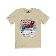 Load image into Gallery viewer, Bouvier Des Flandres Best In Snow Unisex Jersey Short Sleeve Tee