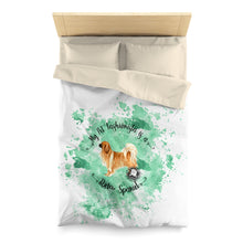 Load image into Gallery viewer, Tibetan Spaniel Pet Fashionista Duvet Cover