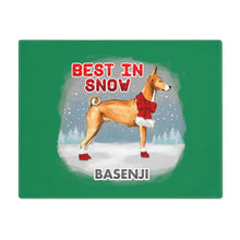 Load image into Gallery viewer, Basenji Best In Snow Placemat