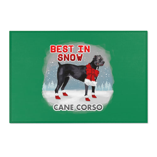 Cane Corso Best In Snow Area Rug