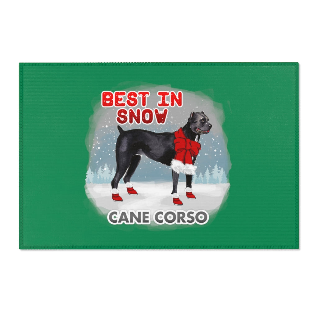 Cane Corso Best In Snow Area Rug
