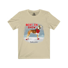 Load image into Gallery viewer, Saluki Best In Snow Unisex Jersey Short Sleeve Tee