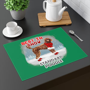 Standard Poodle Best In Snow Placemat