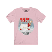 Load image into Gallery viewer, Sealyham Terrier Best In Snow Unisex Jersey Short Sleeve Tee
