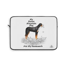Load image into Gallery viewer, My Swiss Mountain Dog Ate My Homework Laptop Sleeve