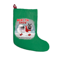 Load image into Gallery viewer, Keeshond Best In Snow Christmas Stockings