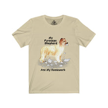 Load image into Gallery viewer, My Pyrenean Shepherd Ate My Homework Unisex Jersey Short Sleeve Tee