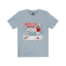 Load image into Gallery viewer, Dalmation Best In Snow Unisex Jersey Short Sleeve Tee