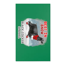 Load image into Gallery viewer, Black Cocker Spaniel Best In Snow Area Rug