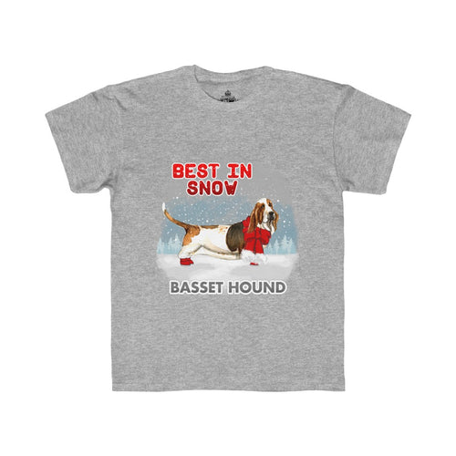 Basset Hound Best In Snow Kids Regular Fit Tee