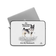 Load image into Gallery viewer, My Norwegian Elkhound Ate My Homework Laptop Sleeve