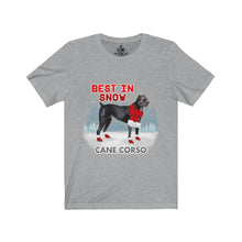 Load image into Gallery viewer, Cane Corso Best In Snow Unisex Jersey Short Sleeve Tee