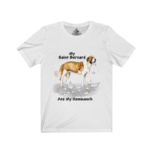 Load image into Gallery viewer, My Saint Bernard Ate My Homework Unisex Jersey Short Sleeve Tee
