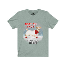 Load image into Gallery viewer, Sealyham Terrier Best In Snow Unisex Jersey Short Sleeve Tee