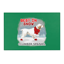 Load image into Gallery viewer, Clumber Spaniel Best In Snow Area Rug