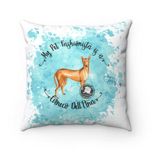 Load image into Gallery viewer, Cirneco Dell&#39;Etna Pet Fashionista Square Pillow
