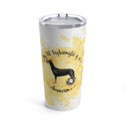 Beauceron Pet Fashionista Tumbler
