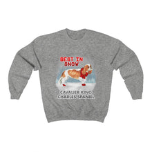 Load image into Gallery viewer, Cavalier King Charles Spaniel Best In Snow Heavy Blend™ Crewneck Sweatshirt