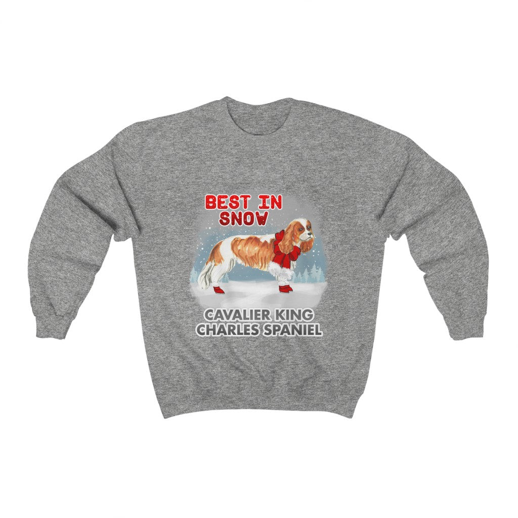 Cavalier King Charles Spaniel Best In Snow Heavy Blend™ Crewneck Sweatshirt